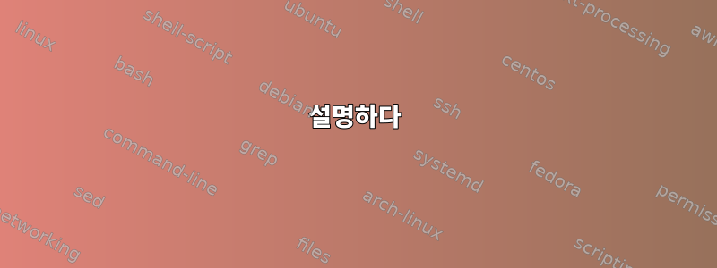 설명하다