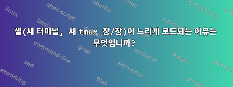 셸(새 터미널, 새 tmux 창/창)이 느리게 로드되는 이유는 무엇입니까?