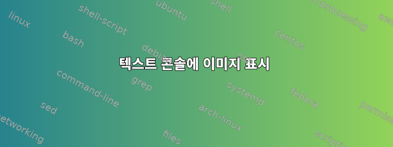 텍스트 콘솔에 이미지 표시