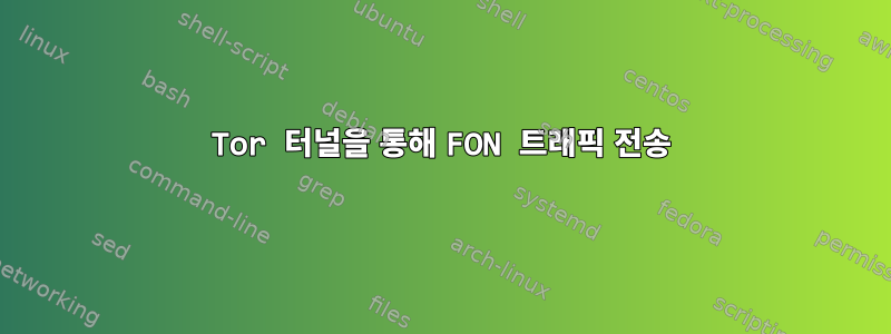 Tor 터널을 통해 FON 트래픽 전송