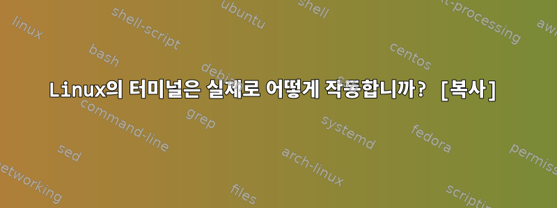 Linux의 터미널은 실제로 어떻게 작동합니까? [복사]