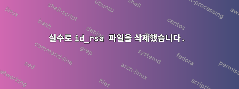 실수로 id_rsa 파일을 삭제했습니다.