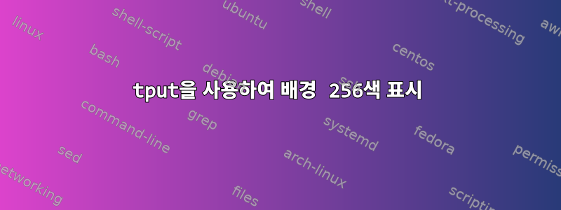 tput을 사용하여 배경 256색 표시