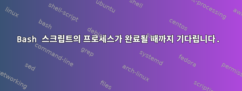 Bash 스크립트의 프로세스가 완료될 때까지 기다립니다.