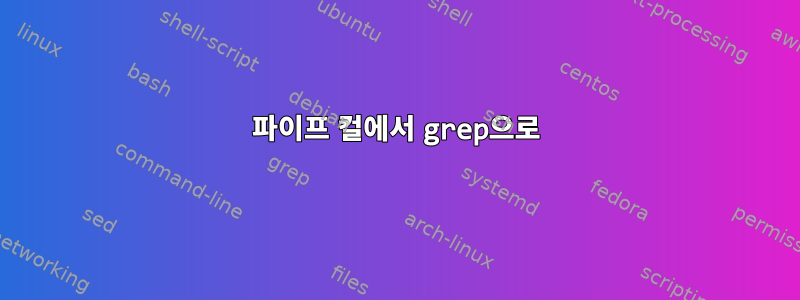 파이프 컬에서 grep으로