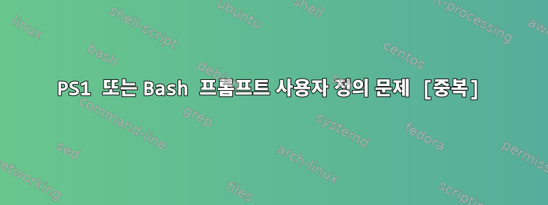 PS1 또는 Bash 프롬프트 사용자 정의 문제 [중복]