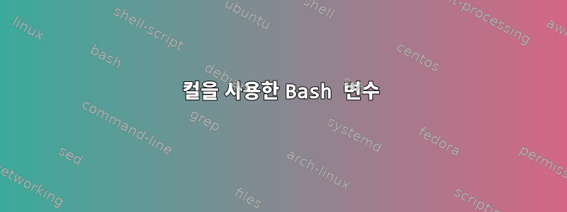 컬을 사용한 Bash 변수