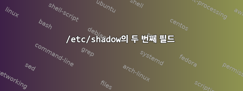 /etc/shadow의 두 번째 필드