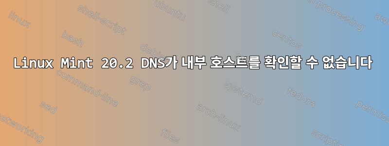 Linux Mint 20.2 DNS가 내부 호스트를 확인할 수 없습니다