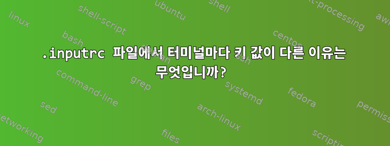 .inputrc 파일에서 터미널마다 키 값이 다른 이유는 무엇입니까?