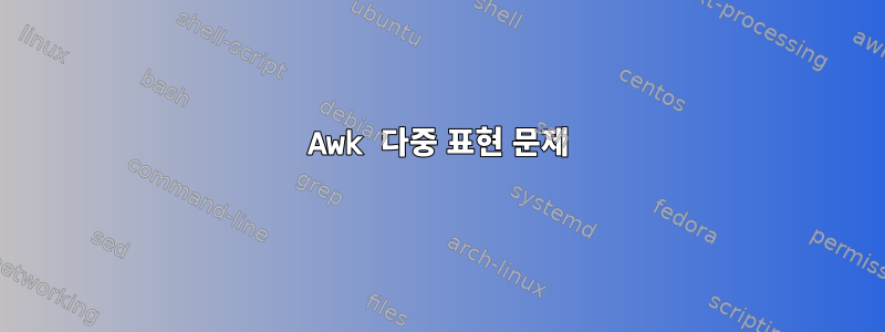 Awk 다중 표현 문제