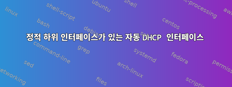 정적 하위 인터페이스가 있는 자동 DHCP 인터페이스