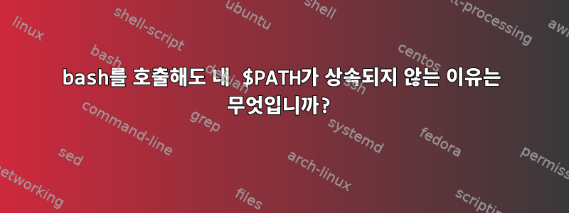 bash를 호출해도 내 $PATH가 상속되지 않는 이유는 무엇입니까?