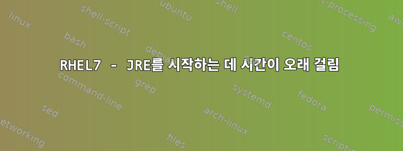 RHEL7 - JRE를 시작하는 데 시간이 오래 걸림