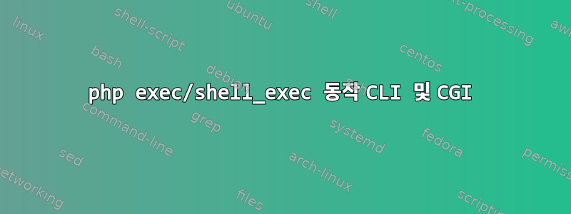 php exec/shell_exec 동작 CLI 및 CGI