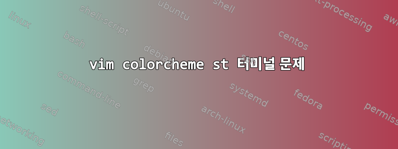 vim colorcheme st 터미널 문제