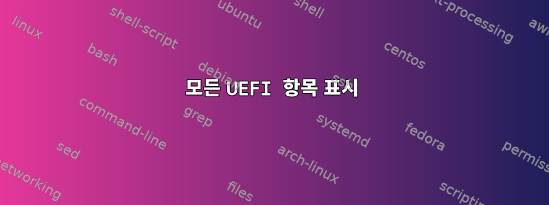 모든 UEFI 항목 표시