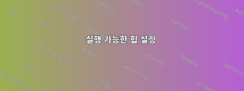 실행 가능한 힙 설정