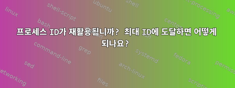 프로세스 ID가 재활용됩니까? 최대 ID에 도달하면 어떻게 되나요?