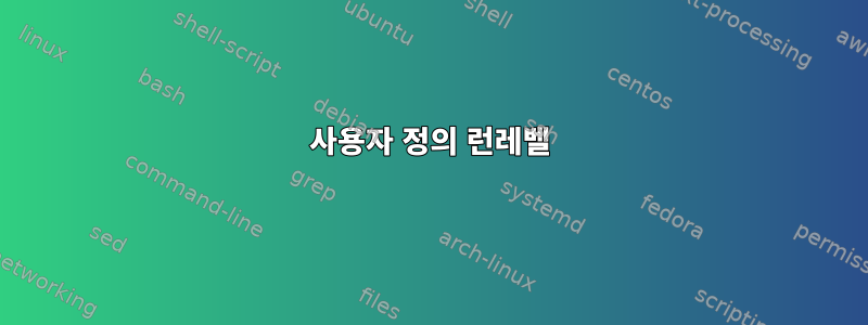 사용자 정의 런레벨