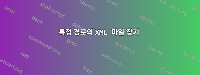 특정 경로의 XML 파일 찾기