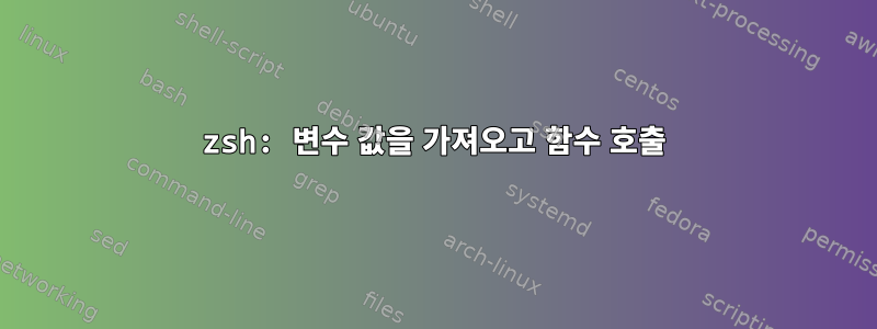 zsh: 변수 값을 가져오고 함수 호출