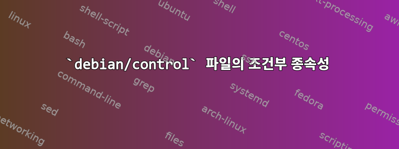 `debian/control` 파일의 조건부 종속성