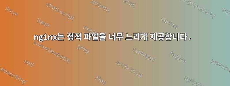 nginx는 정적 파일을 너무 느리게 제공합니다.