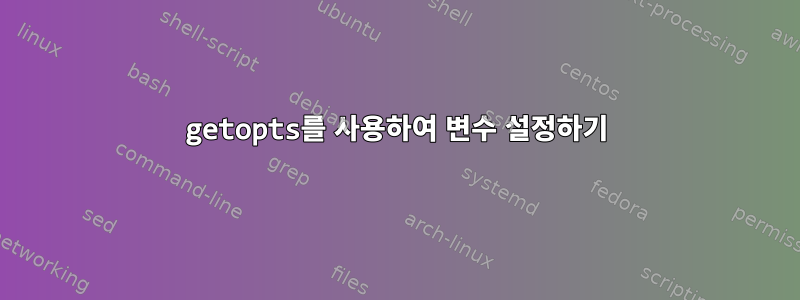 getopts를 사용하여 변수 설정하기