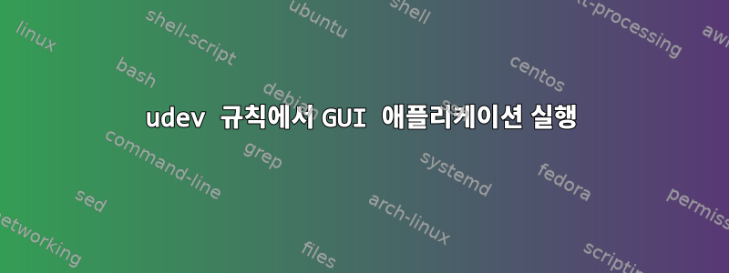 udev 규칙에서 GUI 애플리케이션 실행