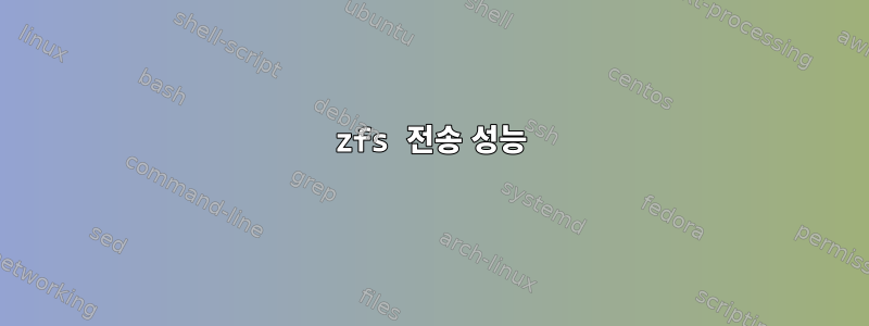 zfs 전송 성능