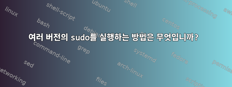 여러 버전의 sudo를 실행하는 방법은 무엇입니까?