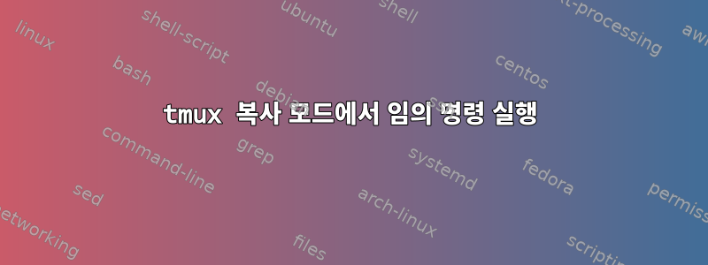 tmux 복사 모드에서 임의 명령 실행