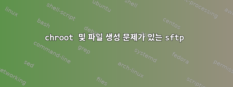 chroot 및 파일 생성 문제가 있는 sftp