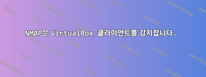 NMAP은 VirtualBox 클라이언트를 감지합니다.