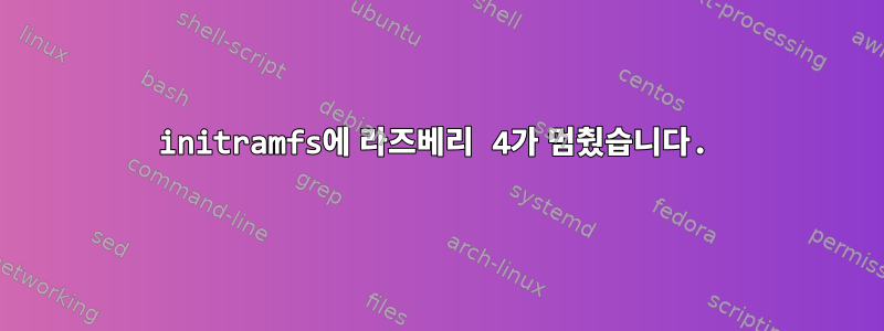 initramfs에 라즈베리 4가 멈췄습니다.