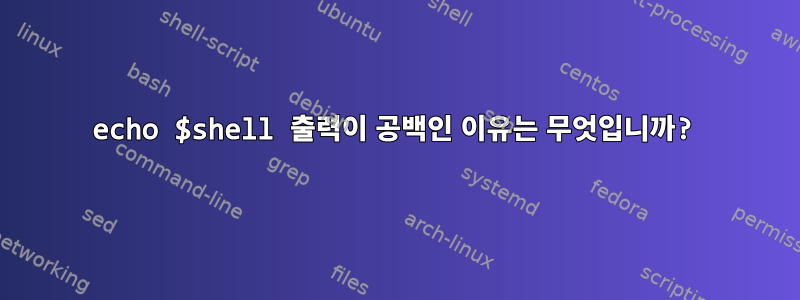 echo $shell 출력이 공백인 이유는 무엇입니까?