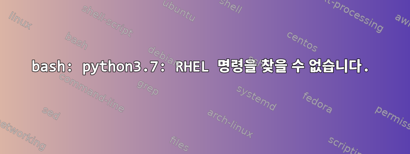 bash: python3.7: RHEL 명령을 찾을 수 없습니다.