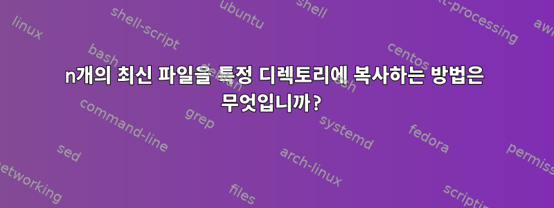 n개의 최신 파일을 특정 디렉토리에 복사하는 방법은 무엇입니까?