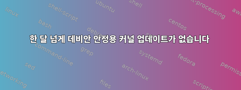 한 달 넘게 데비안 안정용 커널 업데이트가 없습니다