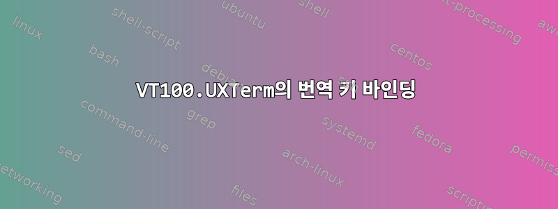 VT100.UXTerm의 번역 키 바인딩