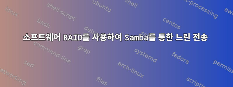 소프트웨어 RAID를 사용하여 Samba를 통한 느린 전송