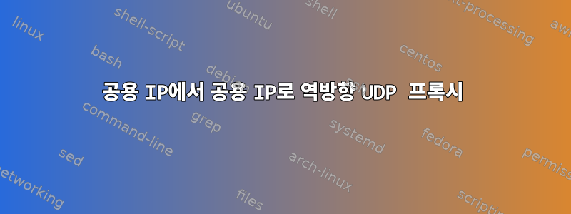 공용 IP에서 공용 IP로 역방향 UDP 프록시