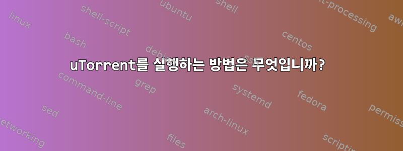 uTorrent를 실행하는 방법은 무엇입니까?