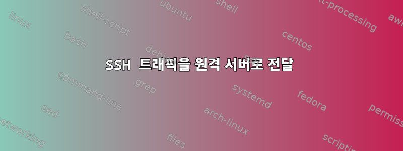 SSH 트래픽을 원격 서버로 전달