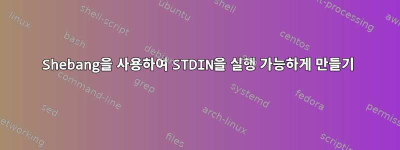 Shebang을 사용하여 STDIN을 실행 가능하게 만들기