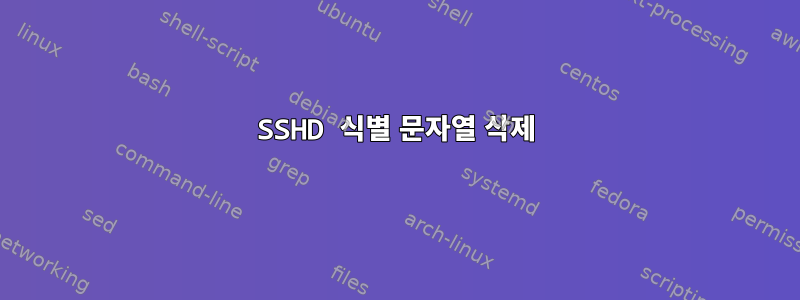 SSHD 식별 문자열 삭제