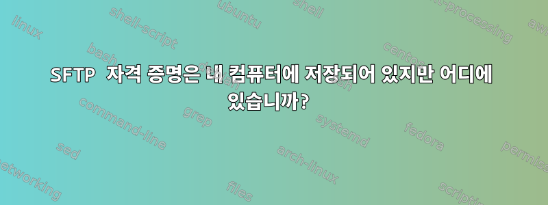 SFTP 자격 증명은 내 컴퓨터에 저장되어 있지만 어디에 있습니까?