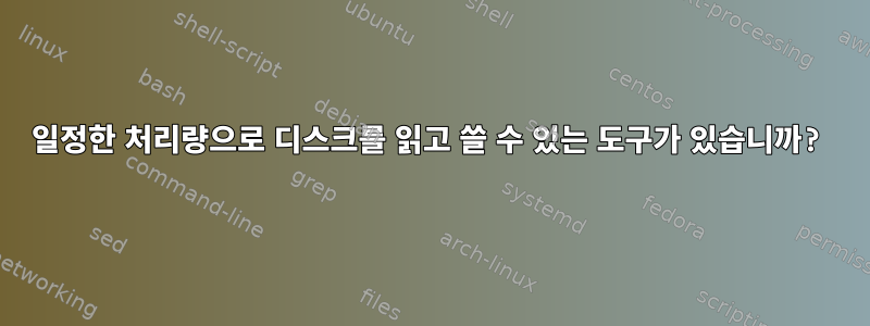 일정한 처리량으로 디스크를 읽고 쓸 수 있는 도구가 있습니까?