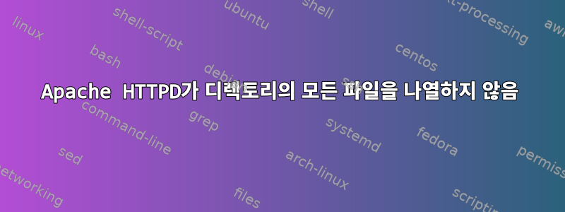 Apache HTTPD가 디렉토리의 모든 파일을 나열하지 않음